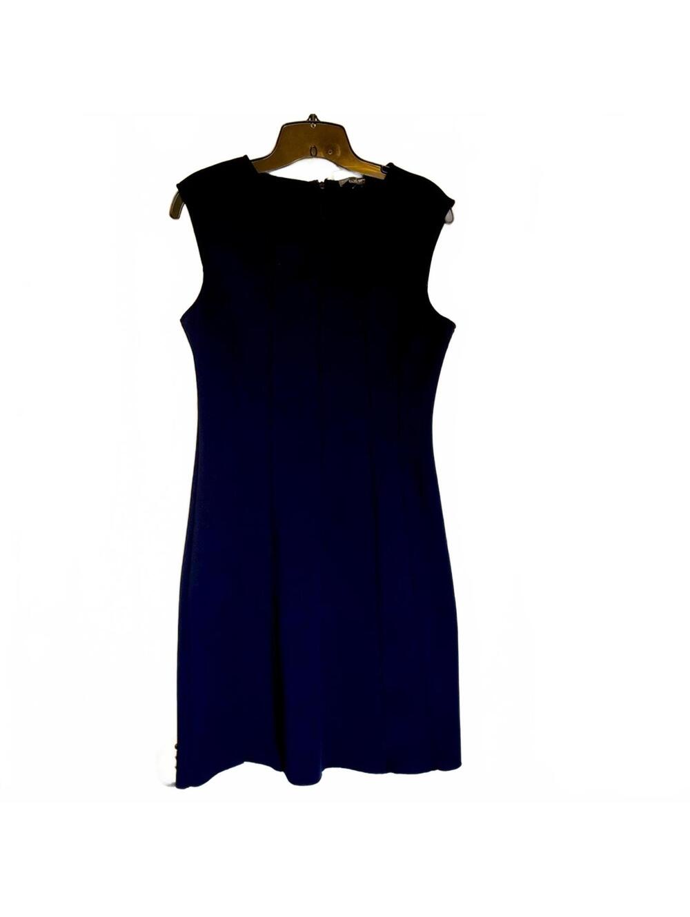 Vince Camuto Navy Scuba Dress Sheath Knee Length Elegant Work Office